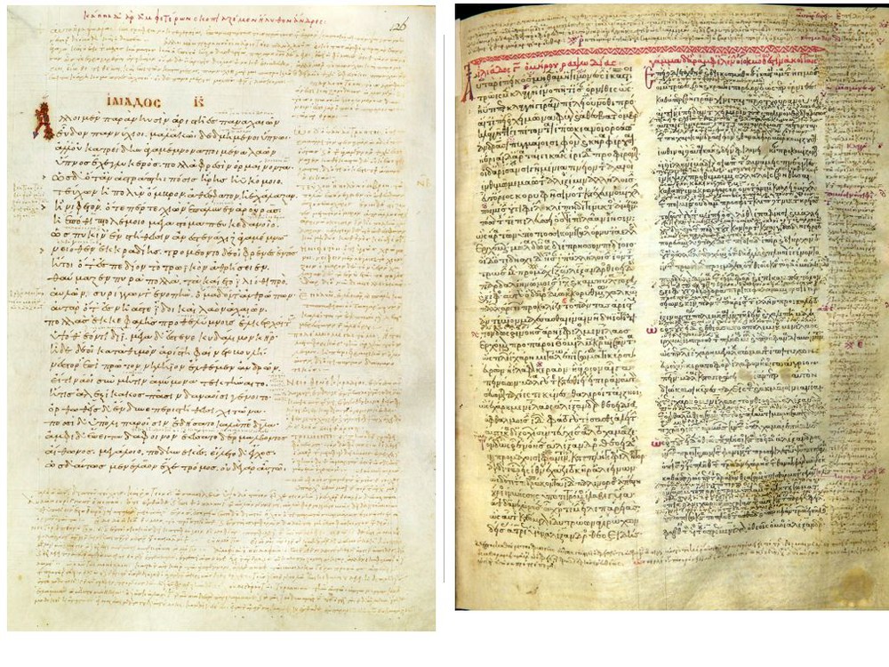 Venetus A and Escorial manuscript